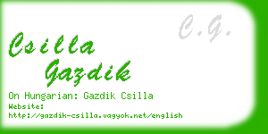 csilla gazdik business card